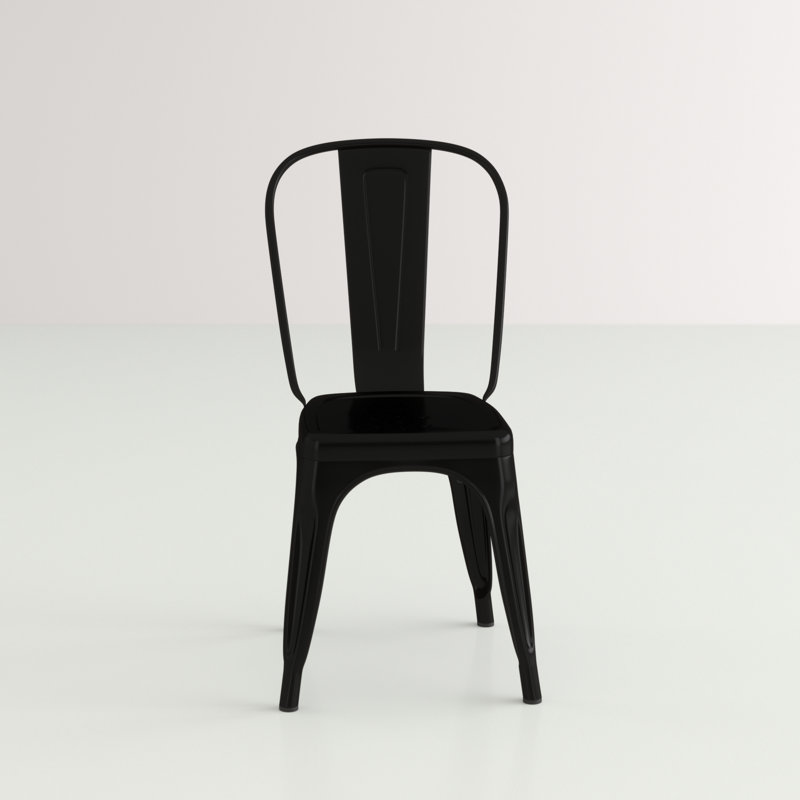 Hashtag Home Chelsea Metal Slat Back Stacking Side Chair & Reviews